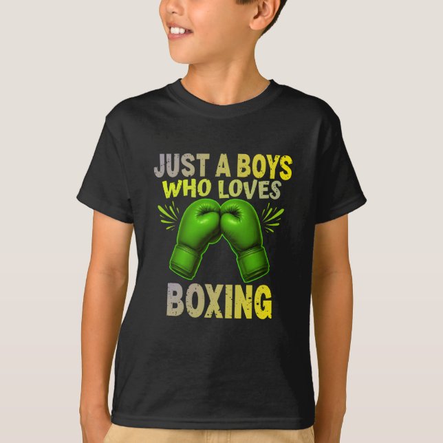 Camiseta just a boys who loves boxing (Frente)