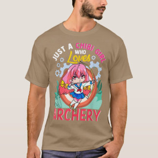 Camiseta Just A Chibi Girl Who Loves Archery Kawaii Japanes