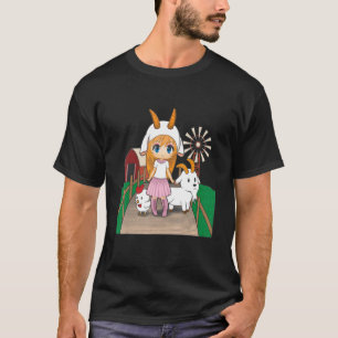 Camiseta Just A Chibi Girl Who Loves Goats And Chickens