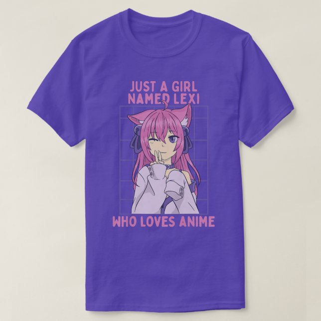 Camiseta Just A Girl Named Lei Who Loves Anime Personalized (Frente do Design)