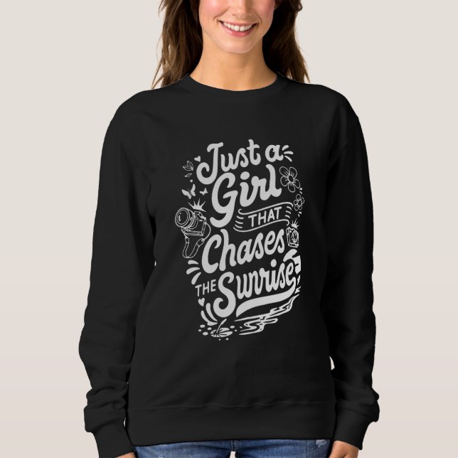 Camiseta Just a Girl that Chases the Sunrise Female Photogr (Frente)