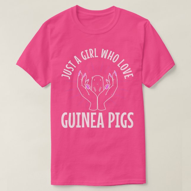 Camiseta Just A Girl Who Love Guinea Pigs Premium 3453  (Frente do Design)