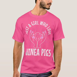 Camiseta Just A Girl Who Love Guinea Pigs Premium 3453