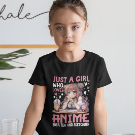 Camiseta Just a girl who loves Anime and Boba tea