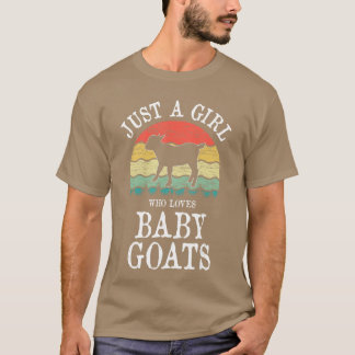 Camiseta Just A Girl Who Loves Baby Goats gift funny