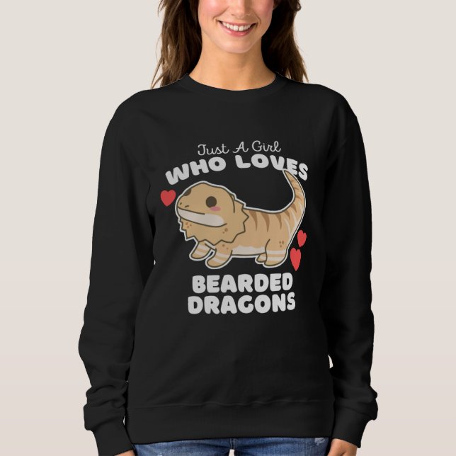 Camiseta Just A Girl Who Loves Bearded Dragons Cute Girls D (Frente)
