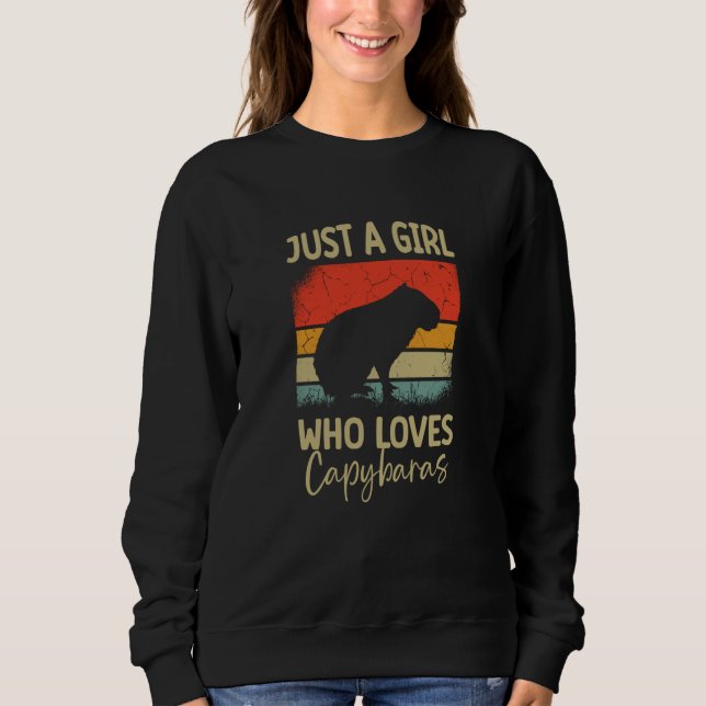 Camiseta Just A Girl Who Loves Capybaras Rodent Animal Capy (Frente)