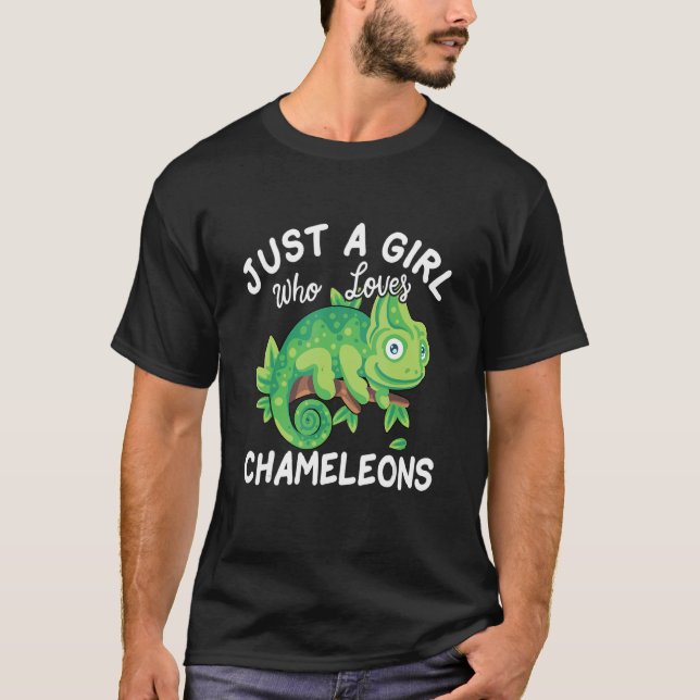 Camiseta Just A Girl Who Loves Chameleons (Frente)