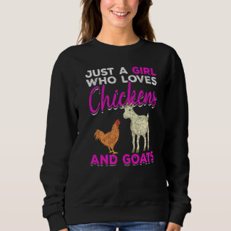 Camiseta Just A Girl Who Loves Chickens And Goats Farm Anim