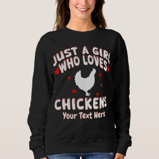 Camiseta Just A Girl Who Loves Chickens Custom