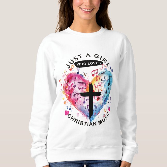 Camiseta Just a Girl Who Loves Christian Music Shirt (Frente)