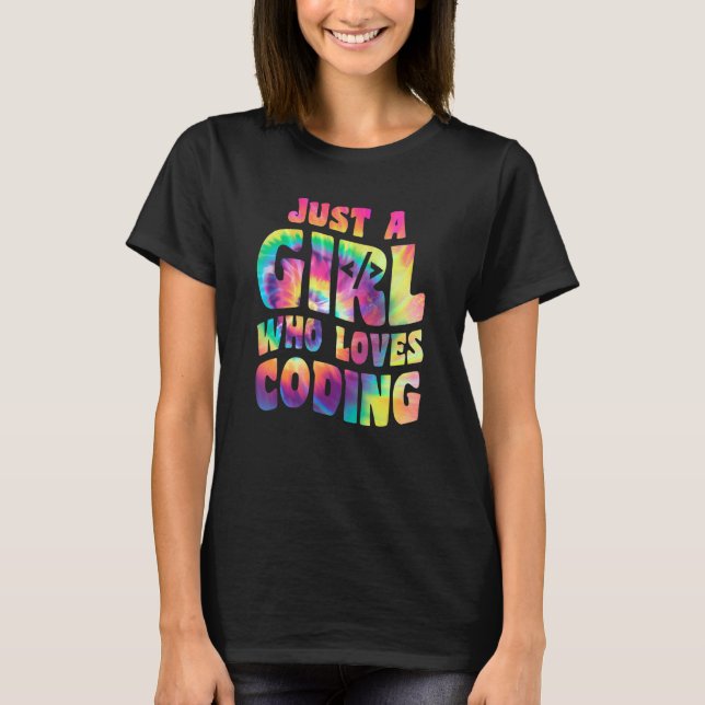 Camiseta Just A Girl Who Loves Coding Coder Apparel Program (Frente)