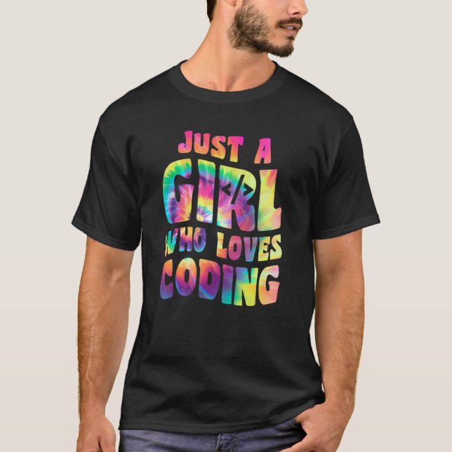 Camiseta Just A Girl Who Loves Coding Coder Apparel Program (Frente)