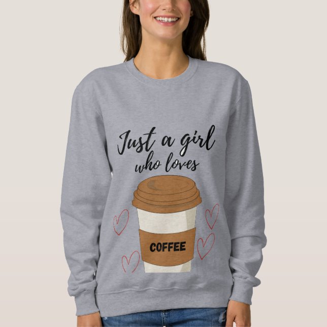 Camiseta Just a Girl Who Loves Coffee – Cute Aesthetic Coff (Frente)
