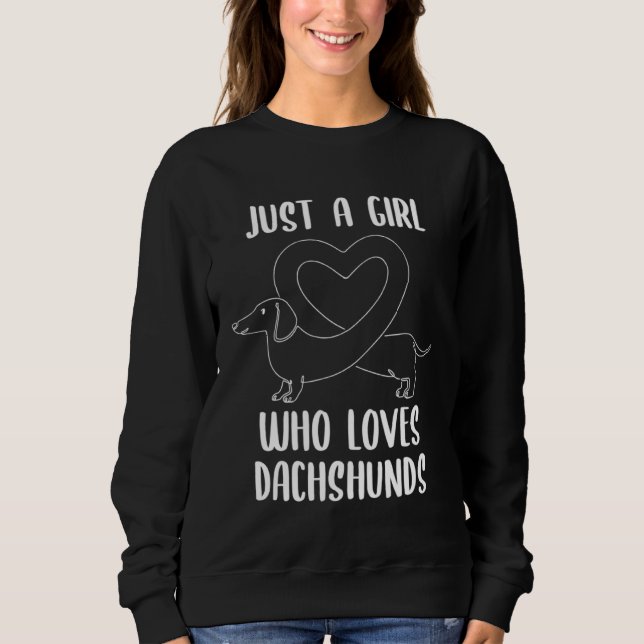 Camiseta Just a Girl Who Loves Dachshunds  for Dog (Frente)