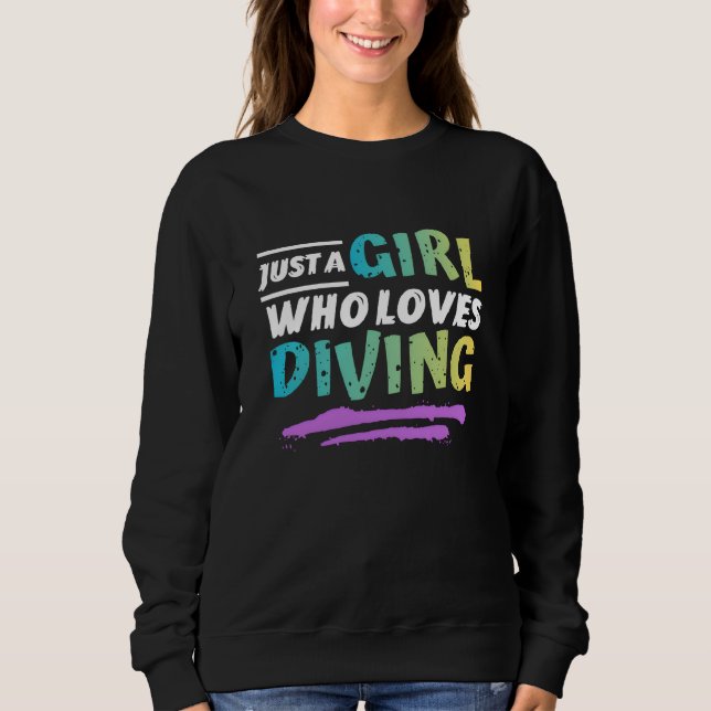 Camiseta just a girl who loves diving (Frente)