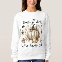 Camiseta Just A Girl Who Loves Fall Cozy Autumn Season