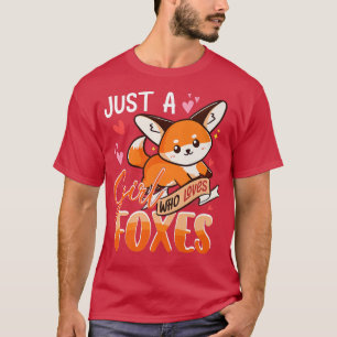 Camiseta Just A Girl Who Loves Foes Kids Girls Cute Fo Gift