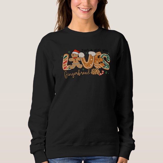 Camiseta Just A Girl Who Loves Gingerbread Cookie Christmas (Frente)