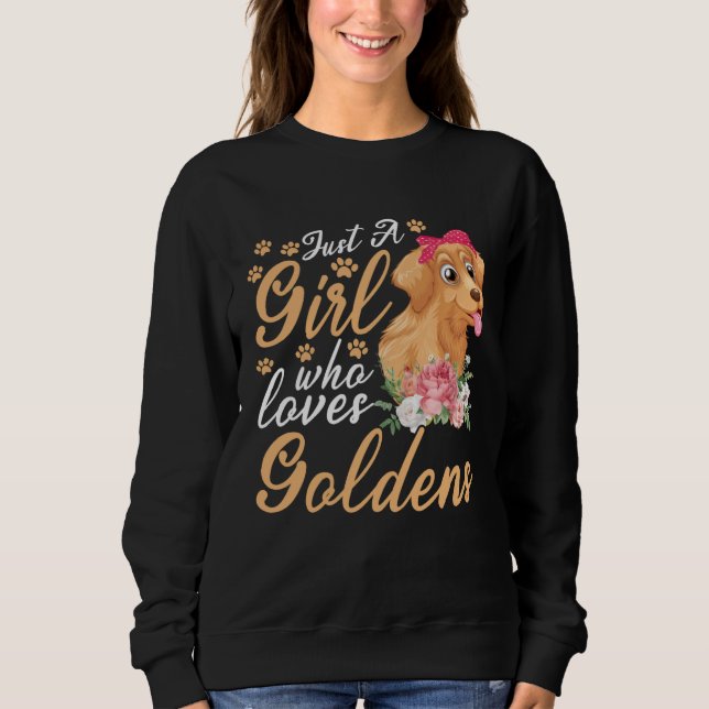 Camiseta Just a girl who loves goldens golden retriever (Frente)