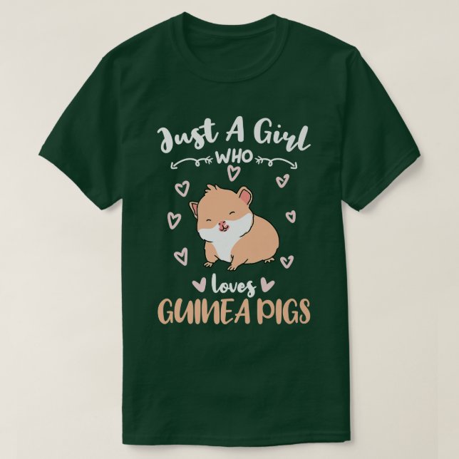 Camiseta Just A Girl Who Loves Guinea Pigs 864 (Frente do Design)
