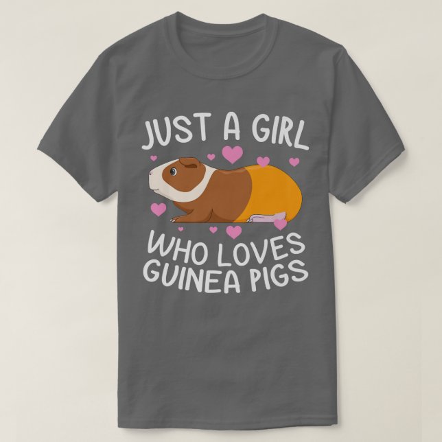 Camiseta Just A Girl Who Loves Guinea Pigs Funny Cavy Gifts (Frente do Design)