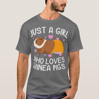 Camiseta Just A Girl Who Loves Guinea Pigs Funny Cavy Gifts