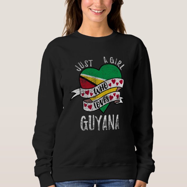 Camiseta Just A Girl Who Loves Guyana Vintage (Frente)