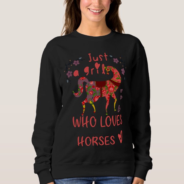 Camiseta Just A Girl Who Loves Horses cute Beautiful Horse (Frente)
