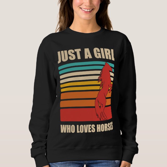 Camiseta Just a Girl Who Loves Horses, Horse (Frente)