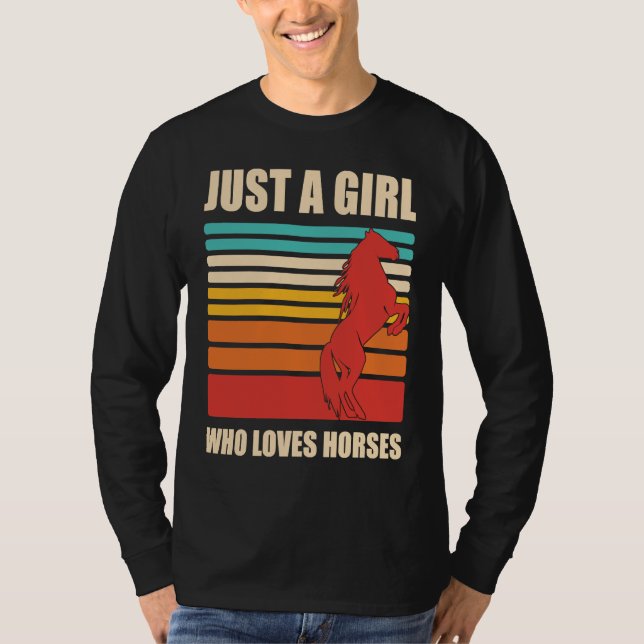 Camiseta Just a Girl Who Loves Horses, Horse (Frente)