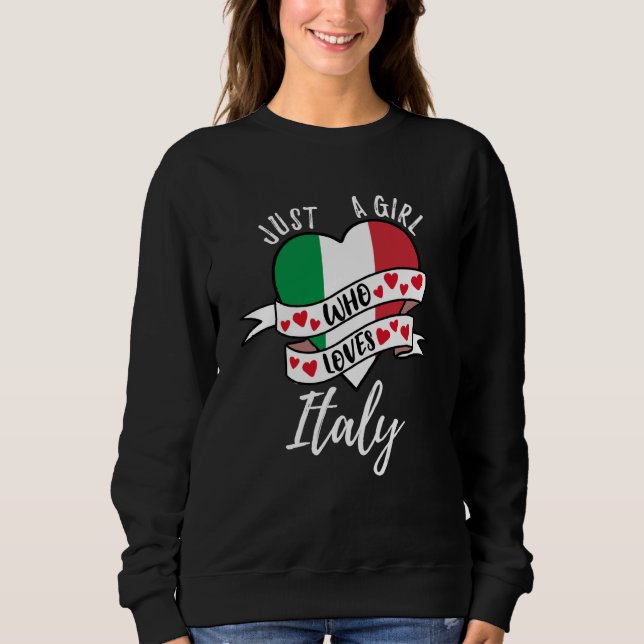 Camiseta Just A Girl Who Loves Italy (Frente)