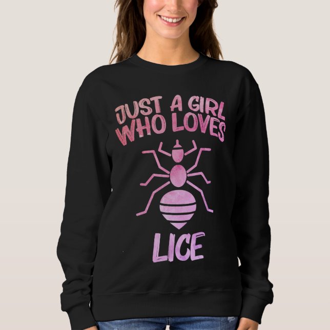 Camiseta Just A Girl Who Loves Lice  For Women Insect Louse (Frente)