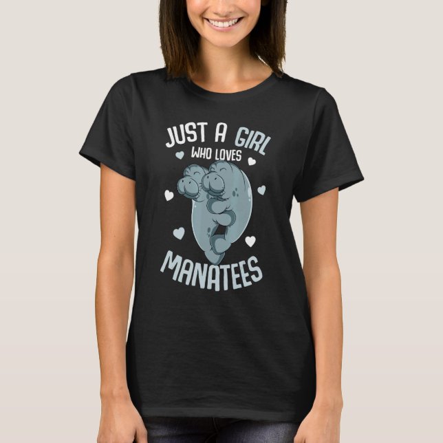 Camiseta Just a Girl who loves Manatees Sea Cow Manatee Kid (Frente)