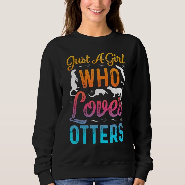 Camiseta Just A Girl Who Loves Otters Funny Otter lovers (Frente)