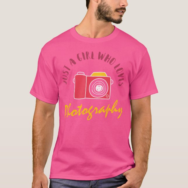 Camiseta Just A Girl Who Loves Photography  Cute Photograph (Frente)