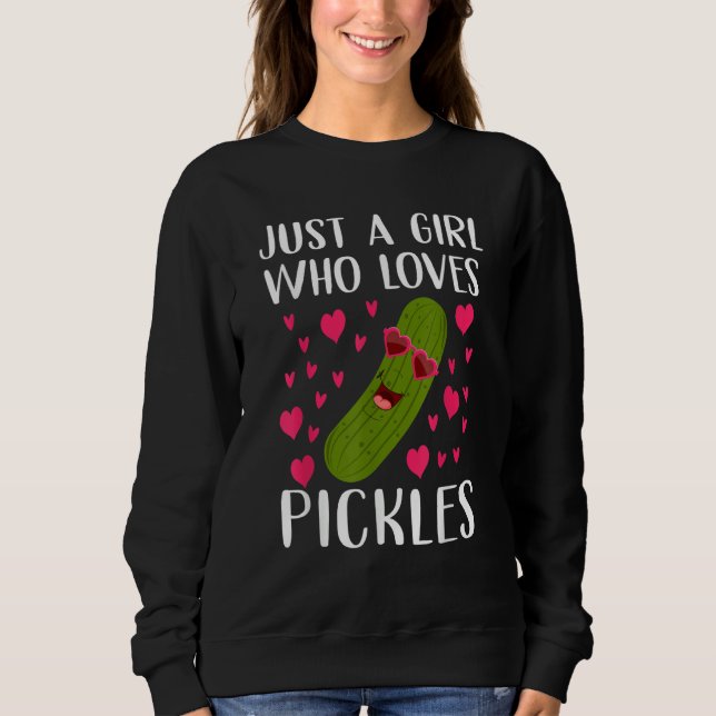 Camiseta Just A Girl Who Loves Pickles Vegan   Cucumber Wom (Frente)