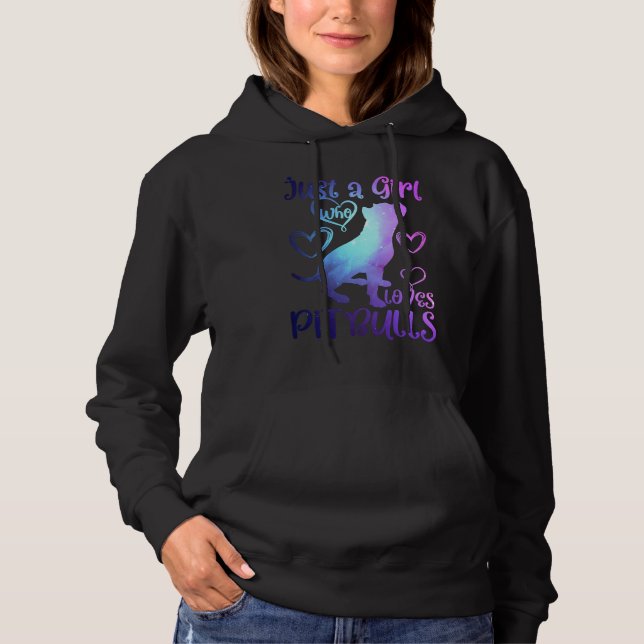 Camiseta Just a Girl Who Loves Pitbulls Dog  Awesome Cute (Frente)