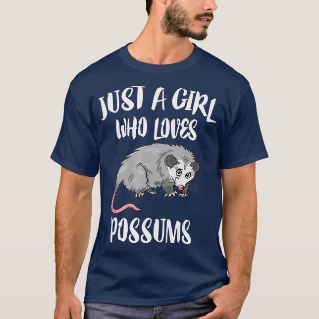 Camiseta Just A Girl Who Loves Possums Animal Gift (Frente)