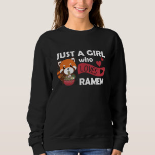 Camiseta Just a Girl who loves ramen and red Pandas