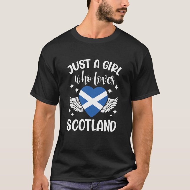 Camiseta Just A Girl Who Loves Scotland Scottish (Frente)