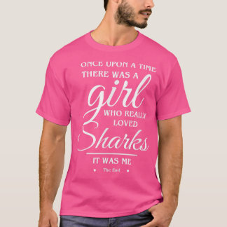 Camiseta Just A Girl Who Loves Sharks  Shark Lover Gift 