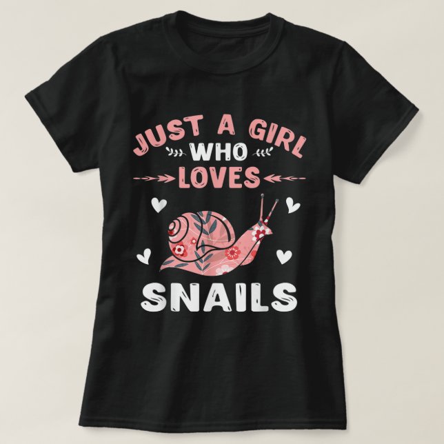 Camiseta Just a Girl Who Loves Snails Art (Frente do Design)