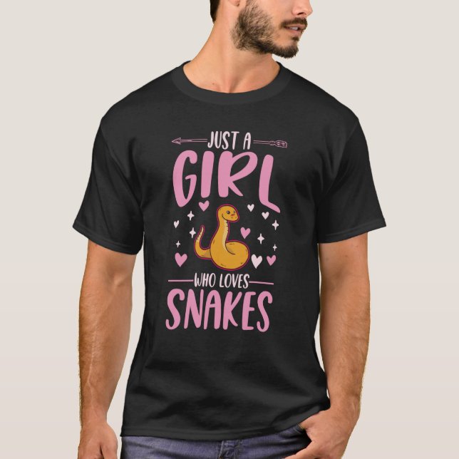 Camiseta Just a girl who loves Snake Rattlesnake Snake (Frente)