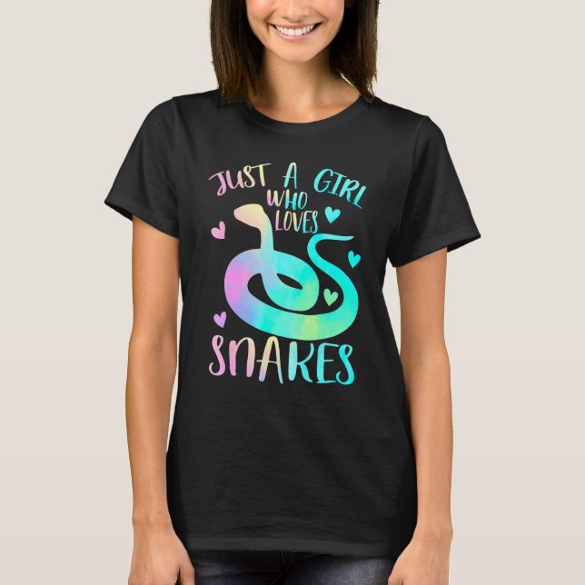 Camiseta Just A Girl Who Loves Snakes Cute Snake Themed Lov (Frente)
