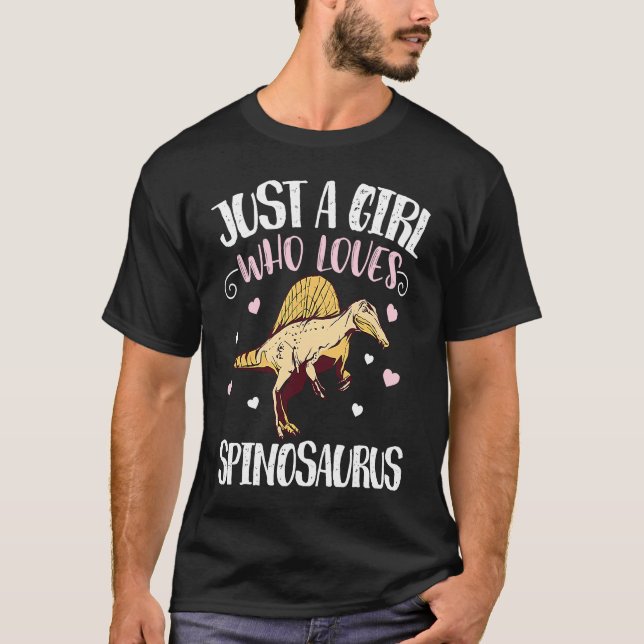 Camiseta Just A Girl Who Loves Spinosaurus u2013 Funny Dino (Frente)