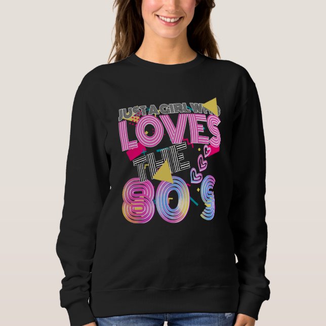 Camiseta Just A Girl Who Loves The 80s Vaporwave 1980's Fas (Frente)