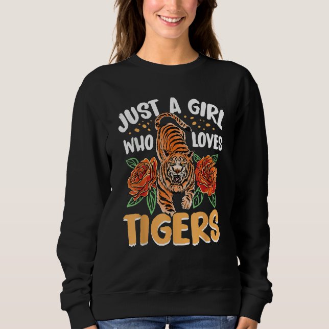 Camiseta Just A Girl Who Loves Tigers Rose (Frente)