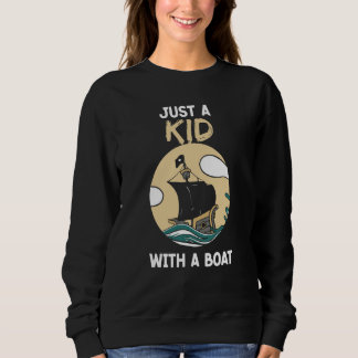 Camiseta Just A Kid With A Boat Crew Ship Captain Yacht