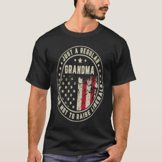 Camiseta Just A Regular Grandma Trying Not To Raise America